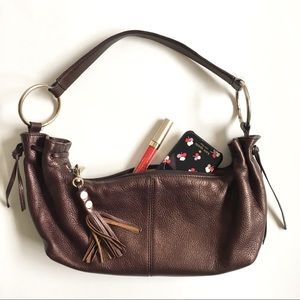 HOBO Purse Shoulder Bag Metallic Brown
